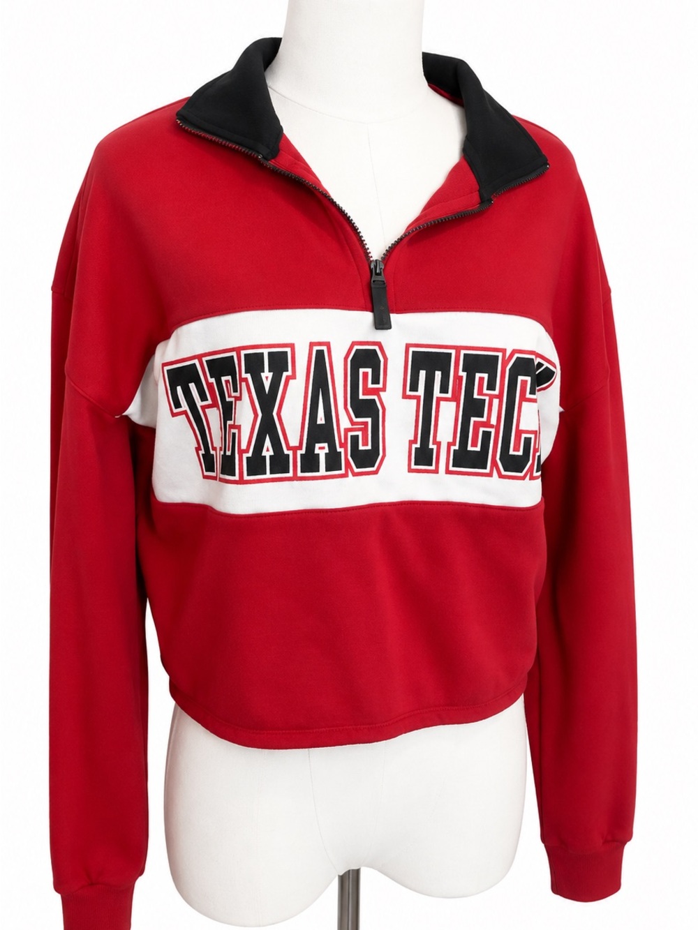 47 Brand Texas Tech Red Half-Zip and Embroidered Sweatshirt